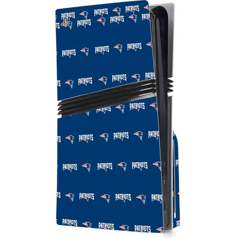 NFL New England Patriots Blitz Series PS5 Pro Disk Console Skin