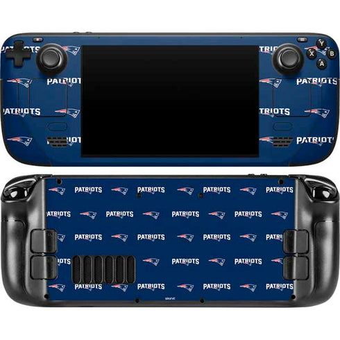 NFL New England Patriots Blitz Series Steam Deck Handheld Gaming Computer OLED Skin