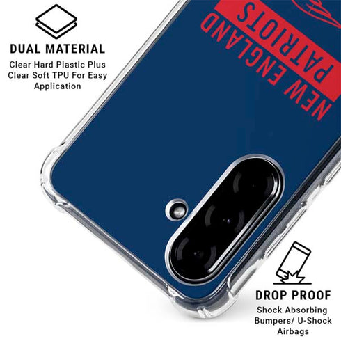 NFL New England Patriots Blue Performance Series Galaxy A36 5G Clear Case