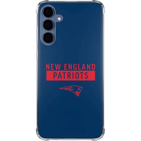 NFL New England Patriots Blue Performance Series Galaxy A55 5G Clear Case