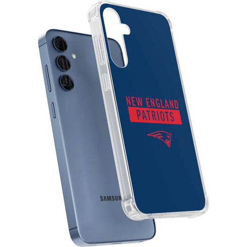 NFL New England Patriots Blue Performance Series Galaxy A55 5G Clear Case