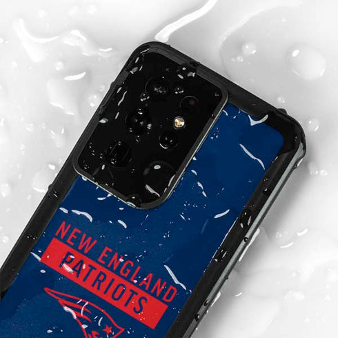 NFL New England Patriots Blue Performance Series Galaxy S24 Ultra Waterproof Case