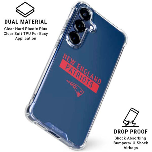NFL New England Patriots Blue Performance Series Galaxy S25 Plus Clear Case
