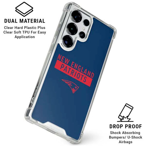 NFL New England Patriots Blue Performance Series Galaxy S26 Ultra Clear Case