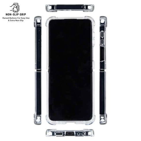 NFL New England Patriots Blue Performance Series Galaxy Z Flip6 Clear Case