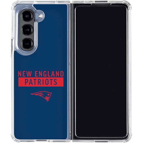 NFL New England Patriots Blue Performance Series Galaxy Z Fold5 5G Clear Case