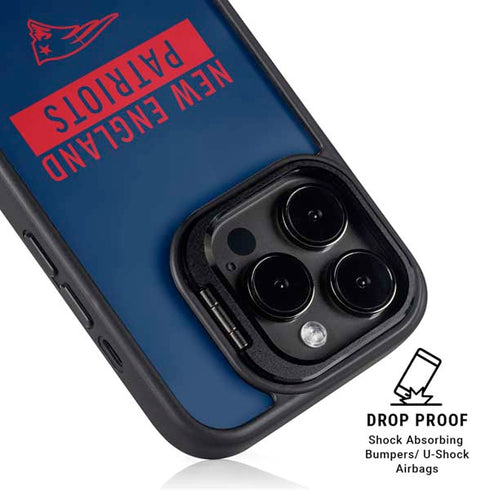 NFL New England Patriots Blue Performance Series iPhone 15 Pro Max Kickstand Case