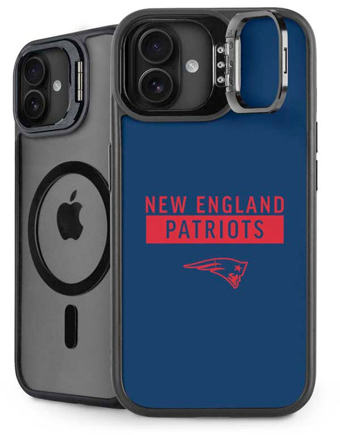 NFL New England Patriots Blue Performance Series iPhone 16 Kickstand Case