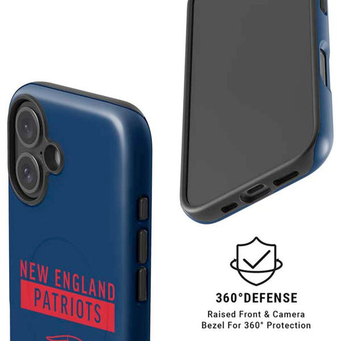 NFL New England Patriots Blue Performance Series iPhone 16 Magsafe Impact Case