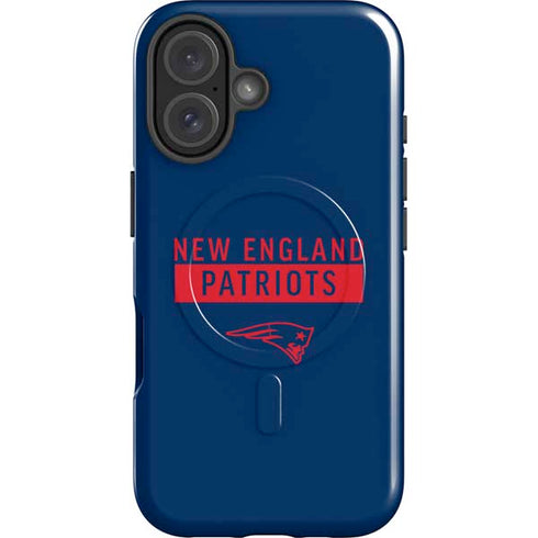 NFL New England Patriots Blue Performance Series iPhone 16 Plus Magsafe Impact Case
