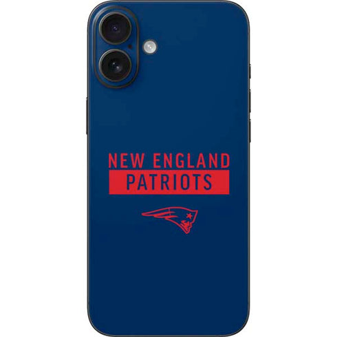 NFL New England Patriots Blue Performance Series iPhone 16 Plus Skin