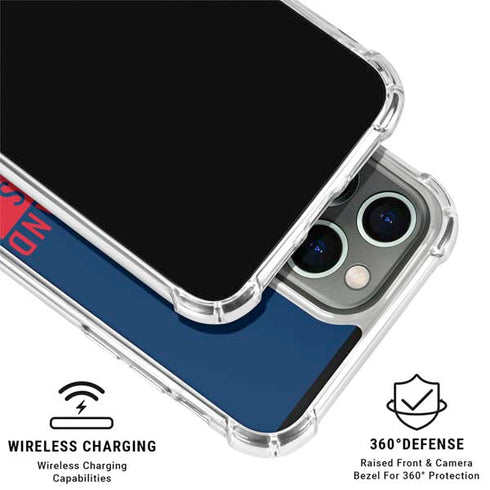 NFL New England Patriots Blue Performance Series iPhone 16 Pro Clear Case