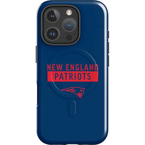 NFL New England Patriots Blue Performance Series iPhone 16 Pro Magsafe Impact Case
