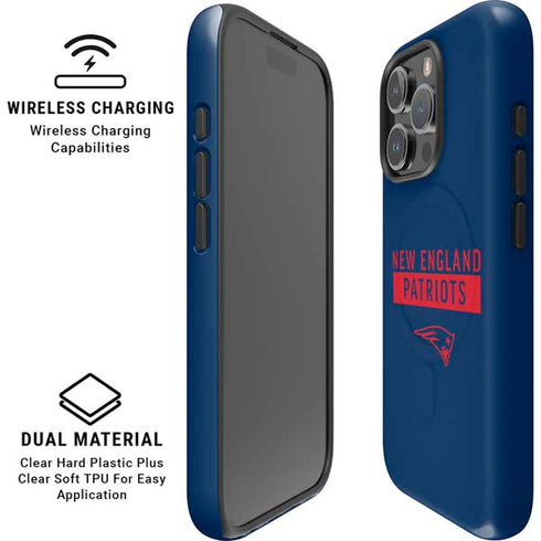 NFL New England Patriots Blue Performance Series iPhone 16 Pro Magsafe Impact Case