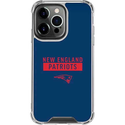 NFL New England Patriots Blue Performance Series iPhone 16 Pro Max Clear Case