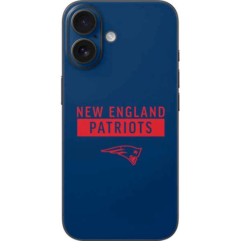 NFL New England Patriots Blue Performance Series iPhone 16 Skin