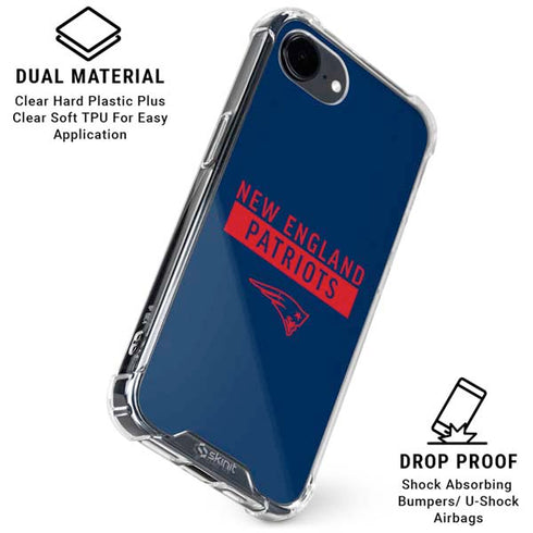 NFL New England Patriots Blue Performance Series iPhone 16e Clear Case