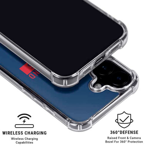 NFL New England Patriots Blue Performance Series iPhone 17 Clear Case