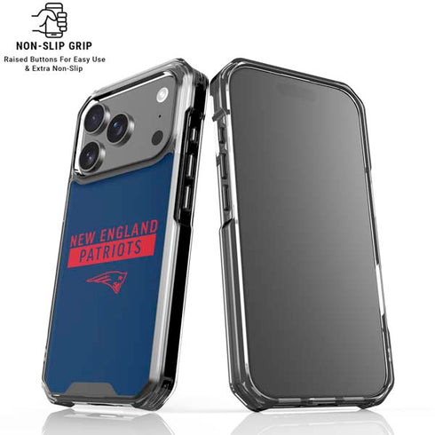 NFL New England Patriots Blue Performance Series iPhone 18 Pro Clear Case