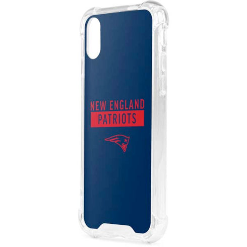 NFL New England Patriots Blue Performance Series iPhone XS Clear Case