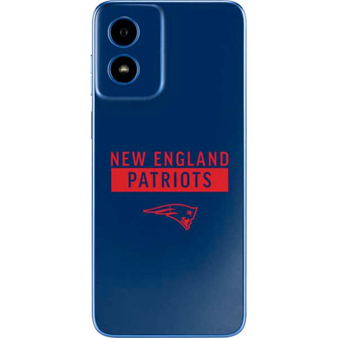 NFL New England Patriots Blue Performance Series Moto G Play 4G (2024) Skin
