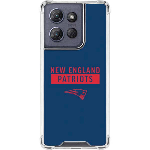 NFL New England Patriots Blue Performance Series Moto G Play 5G (2025) Clear Case