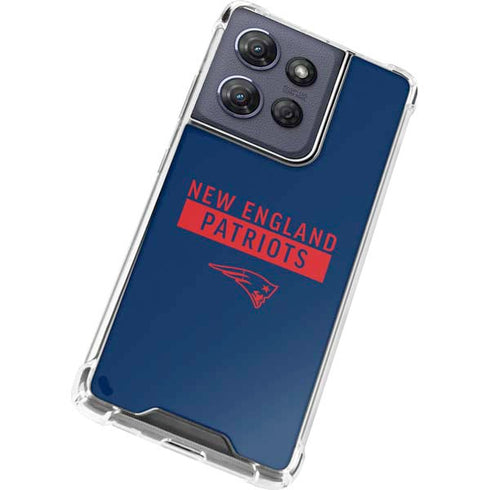 NFL New England Patriots Blue Performance Series Moto G Play 5G (2025) Clear Case
