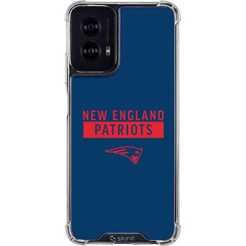 NFL New England Patriots Blue Performance Series Moto G Power 5G (2024) Clear Case