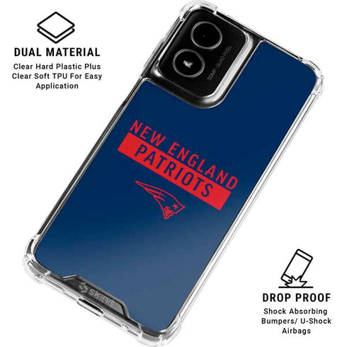 NFL New England Patriots Blue Performance Series Moto G Power 5G (2024) Clear Case