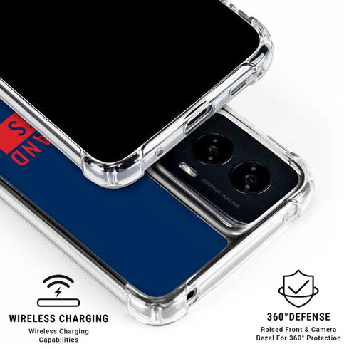 NFL New England Patriots Blue Performance Series Moto G Power 5G (2024) Clear Case
