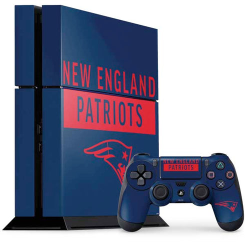 NFL New England Patriots Blue Performance Series PS4 Console and Controller Bundle Skin