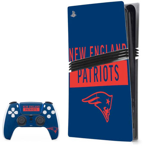 NFL New England Patriots Blue Performance Series PS5 Pro Bundle Skin