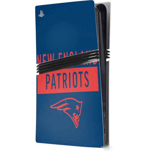 NFL New England Patriots Blue Performance Series PS5 Pro Console Skin