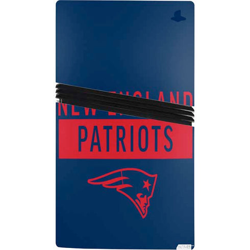 NFL New England Patriots Blue Performance Series PS5 Pro Console Skin
