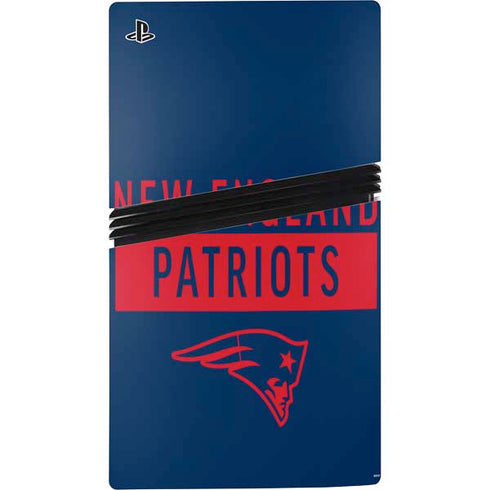 NFL New England Patriots Blue Performance Series PS5 Pro Disk Console Skin