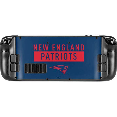 NFL New England Patriots Blue Performance Series Steam Deck Handheld Gaming Computer OLED Skin
