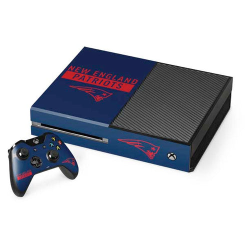 NFL New England Patriots Blue Performance Series Xbox One Console and Controller Bundle Skin