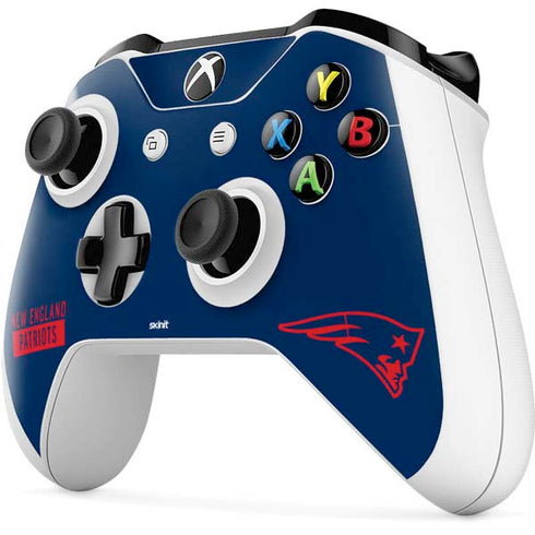 NFL New England Patriots Blue Performance Series Xbox One S All-Digital Edition Bundle Skin