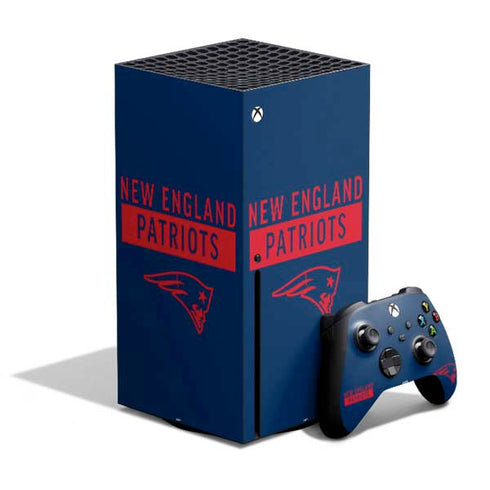 NFL New England Patriots Blue Performance Series Xbox Series X Bundle Skin