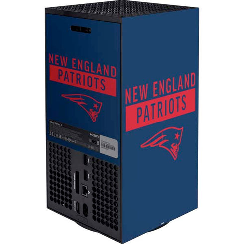NFL New England Patriots Blue Performance Series Xbox Series X Bundle Skin