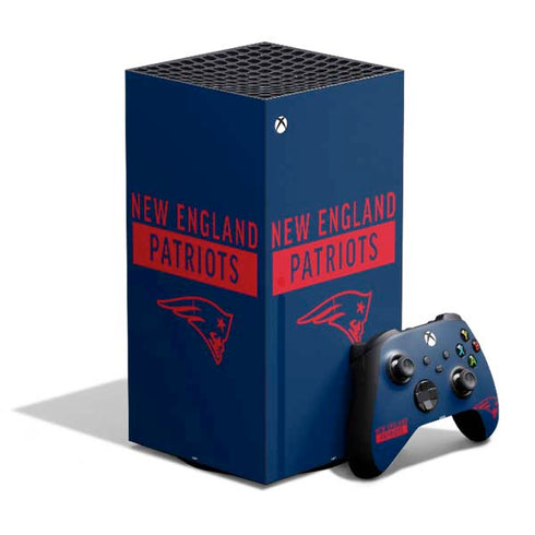 NFL New England Patriots Blue Performance Series XBox Series X Digital Edition Bundle Skin