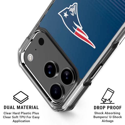 NFL New England Patriots Breakaway iPhone 18 Pro Clear Case