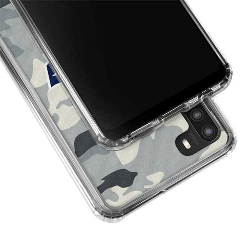 NFL New England Patriots Camo Galaxy A21 Clear Case