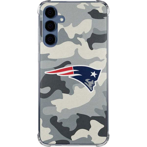 NFL New England Patriots Camo Galaxy A35 5G Clear Case