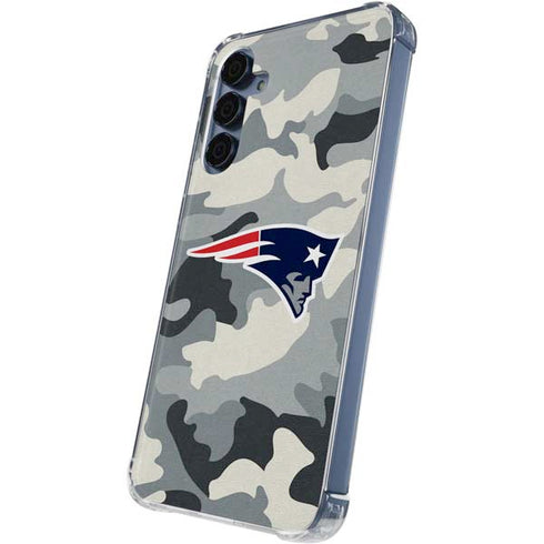 NFL New England Patriots Camo Galaxy A35 5G Clear Case