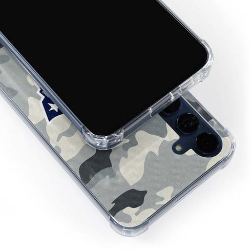 NFL New England Patriots Camo Galaxy A35 5G Clear Case