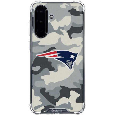 NFL New England Patriots Camo Galaxy A36 5G Clear Case