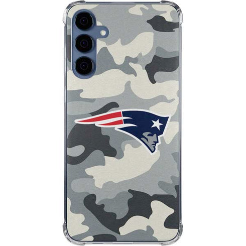 NFL New England Patriots Camo Galaxy A55 5G Clear Case