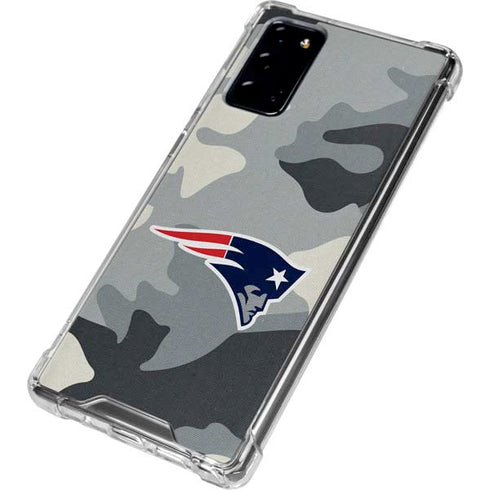 NFL New England Patriots Camo Galaxy Note20 5G Clear Case