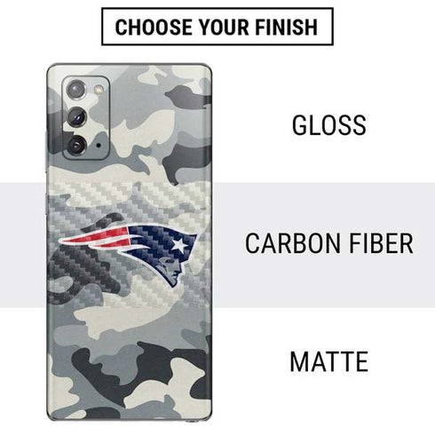 NFL New England Patriots Camo Galaxy Note20 5G Skin